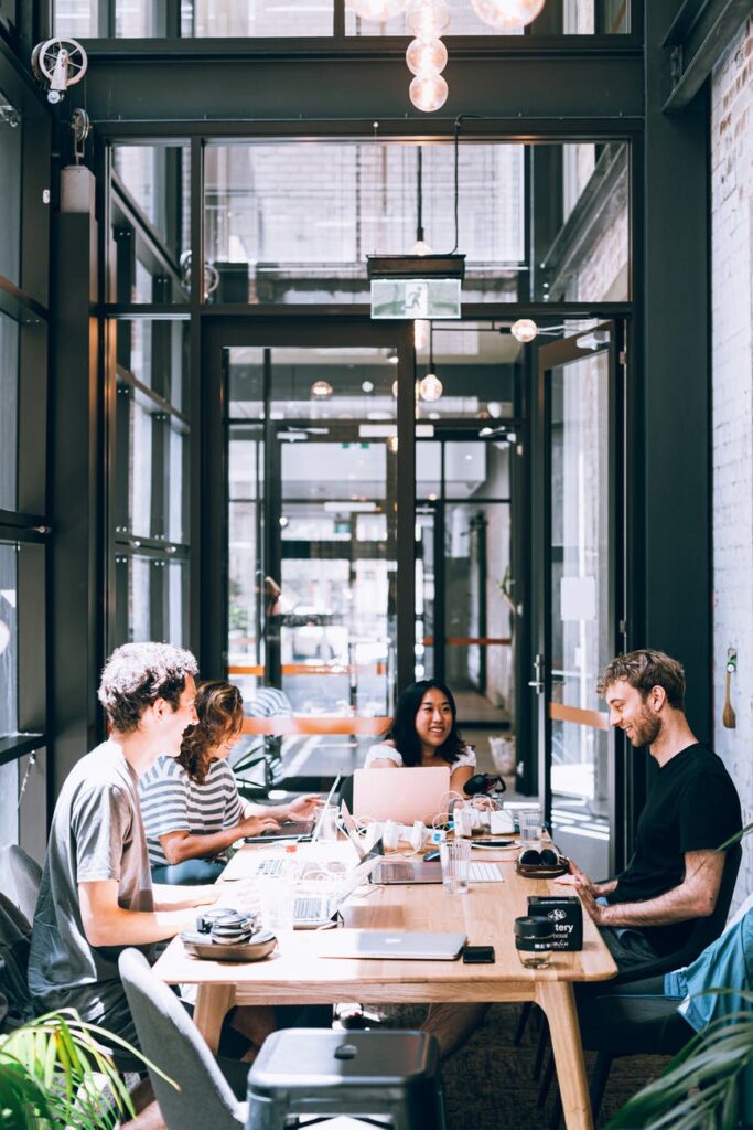 group of people in a meeting