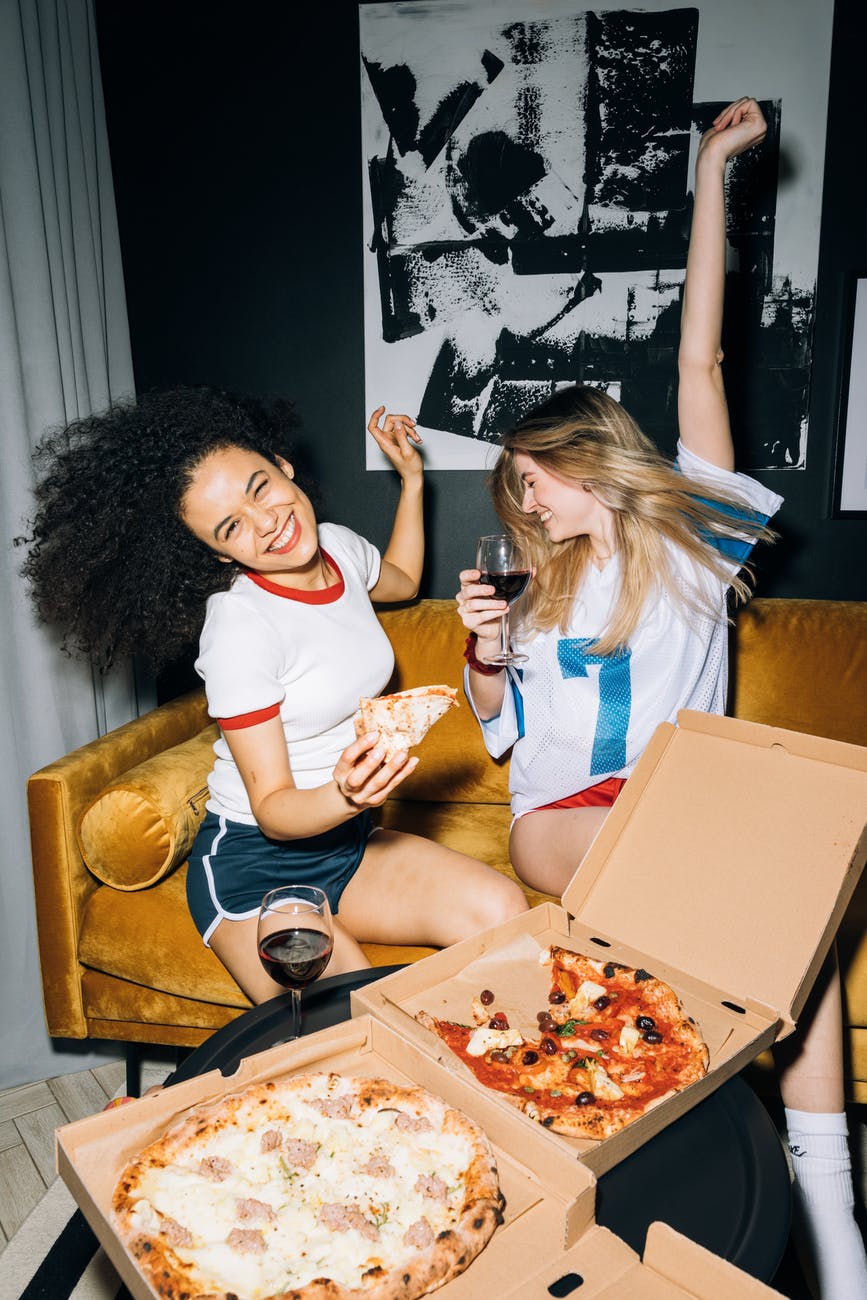 two young women having fun