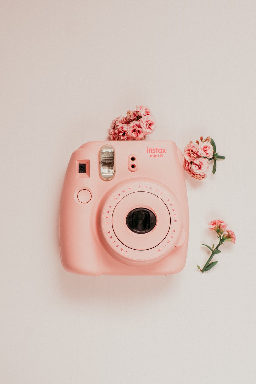 pink instax camera